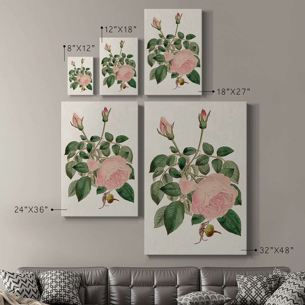 Pink Floral Mix II - Canvas Art Print