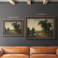 Traditional pastoral landscape painting by Asher Brown Durand in an ornate bronzed mahogany wood frame shown in multiple size options.