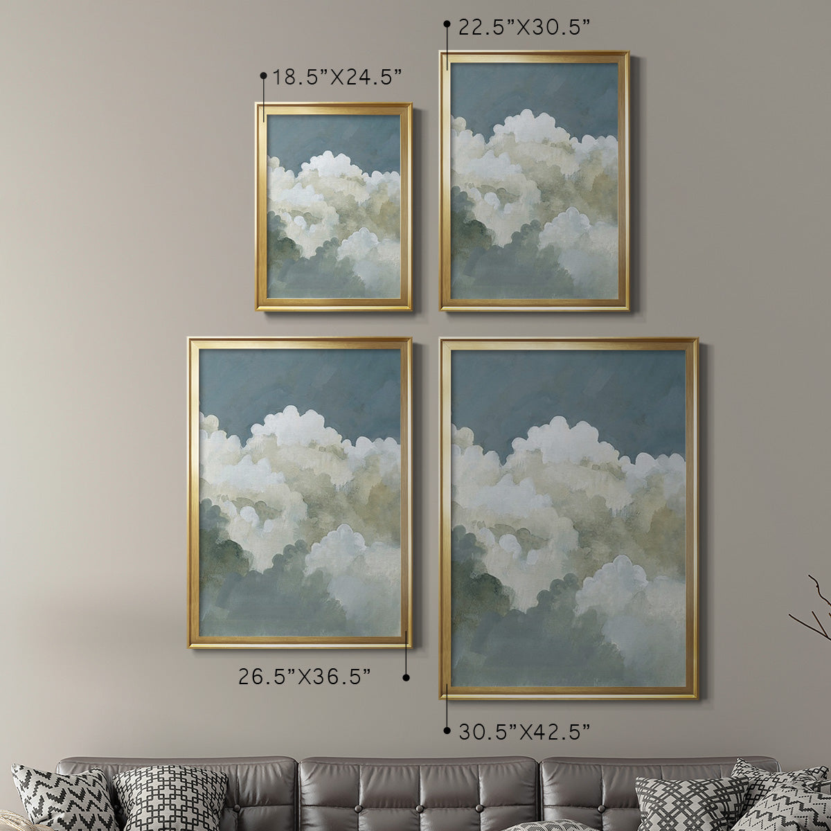 Big Clouds II -  Framed Canvas Print