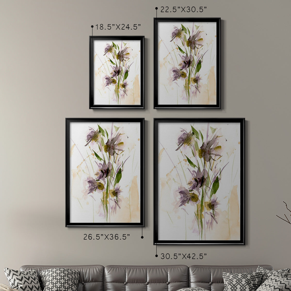 After Rain III - Modern Framed Canvas Print