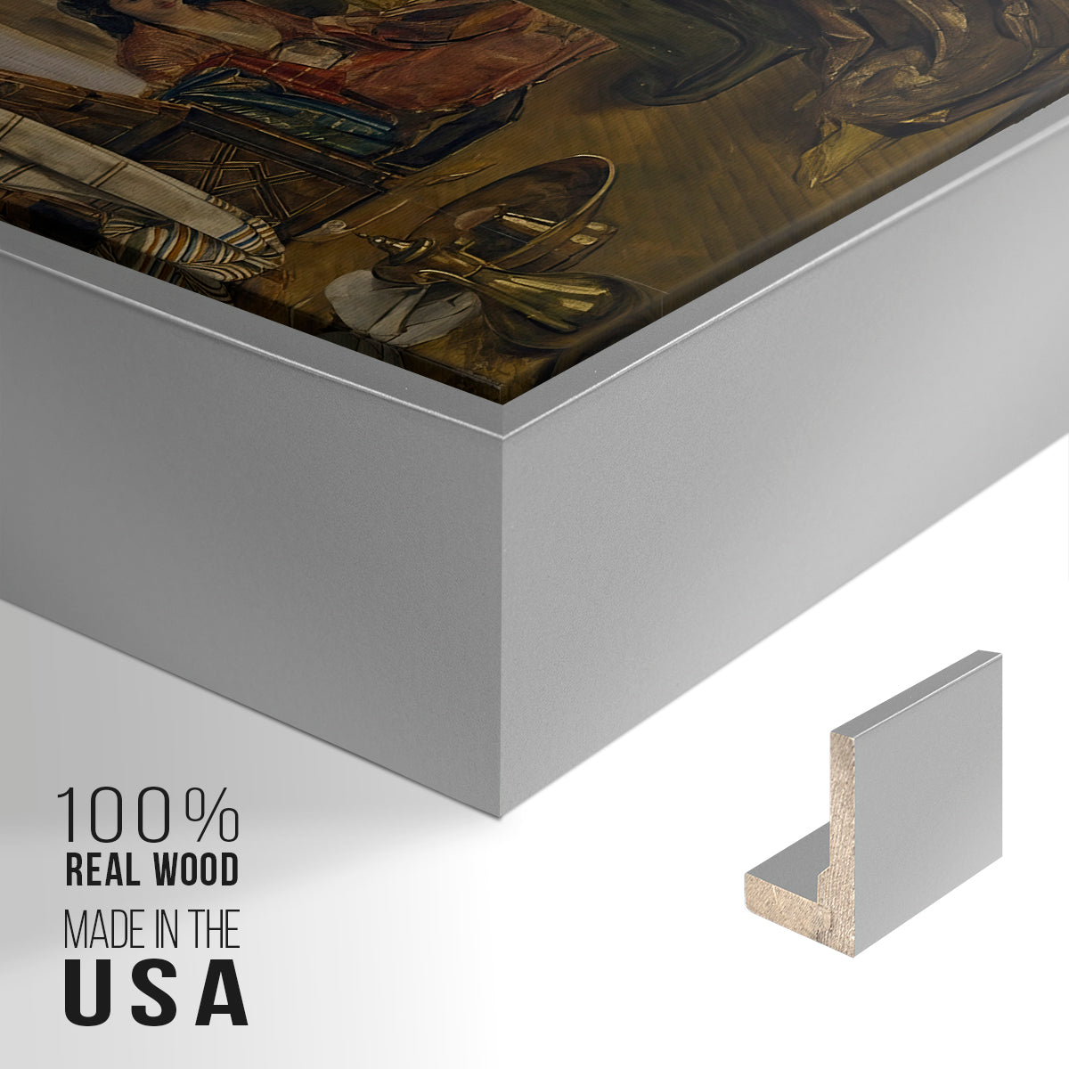 The Harem, 1876 - Floater Framed Canvas Print