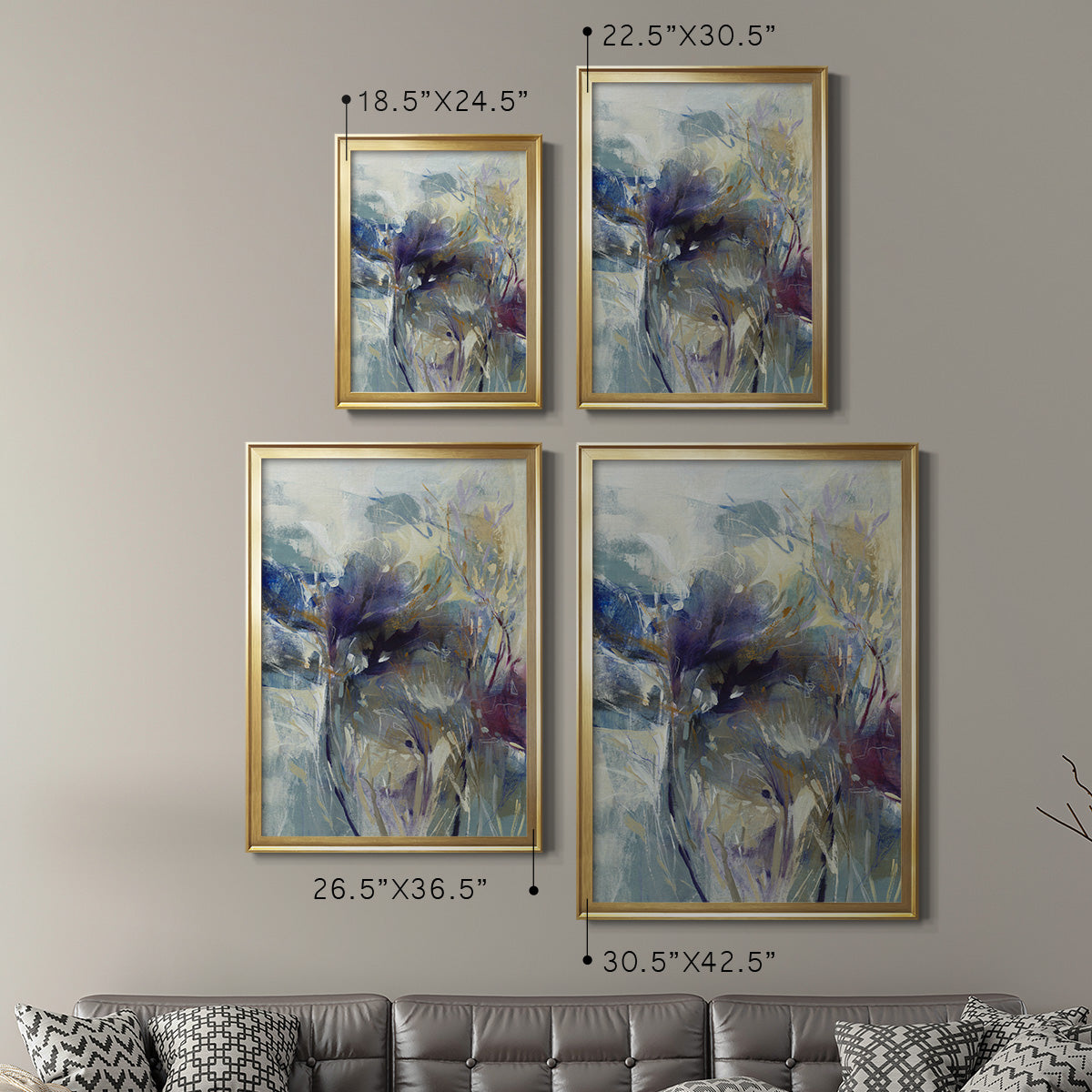 Meadow Saffron I - Modern Framed Canvas Print