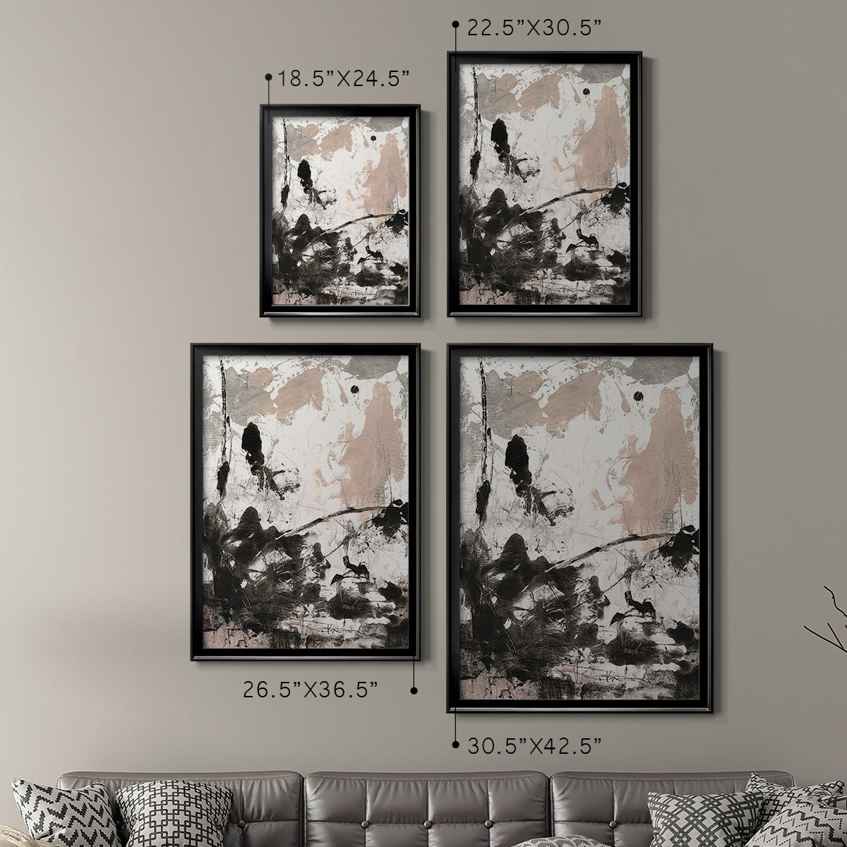 Disarray II - Modern Framed Canvas Print