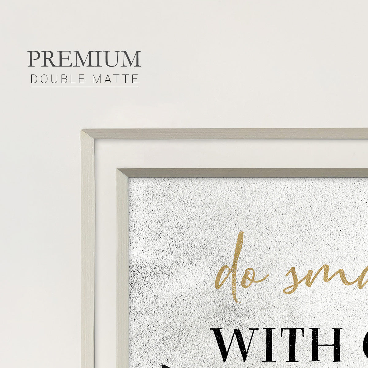 Small Things Gold Premium Framed Print Double Matboard