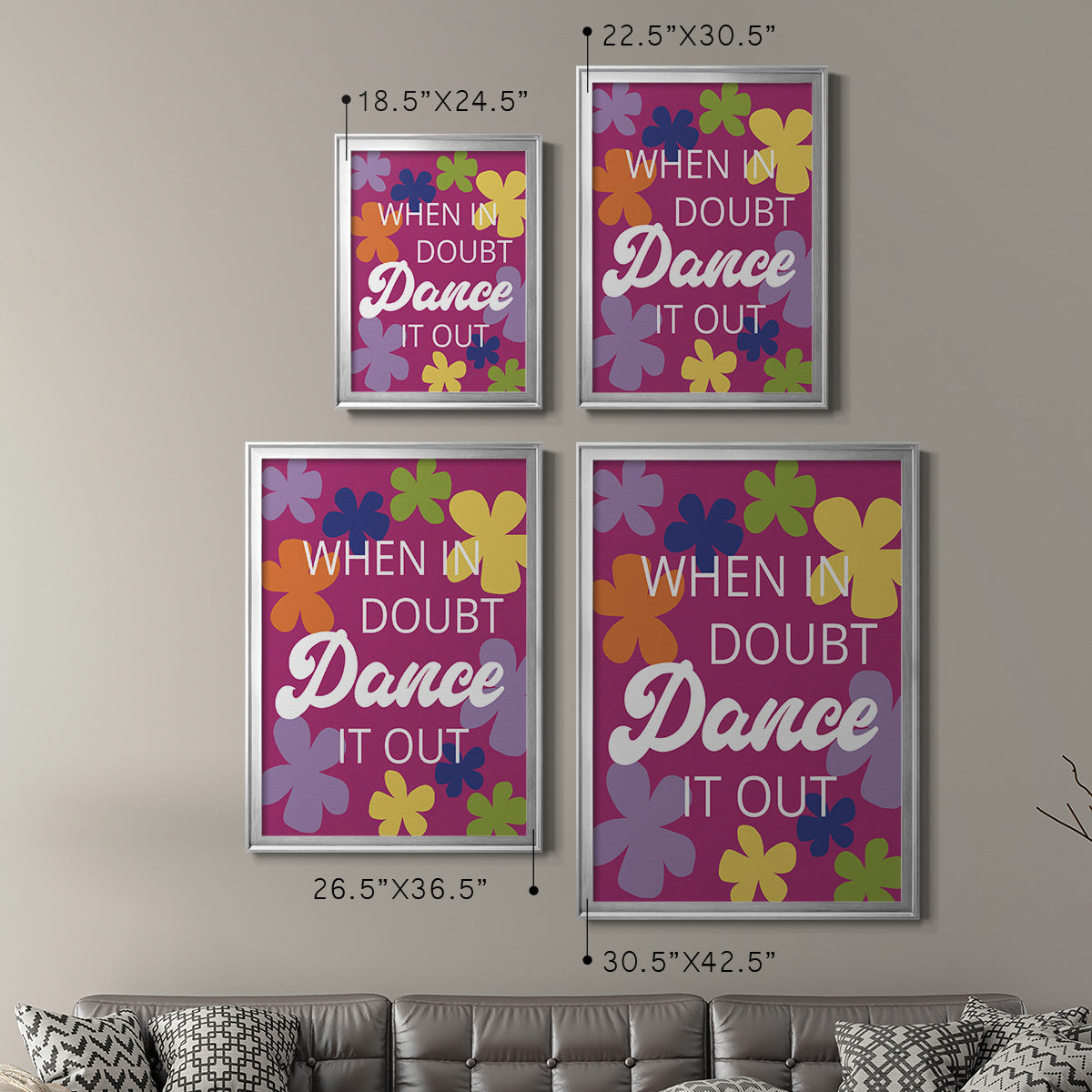 Dance It Out - Modern Framed Canvas Print