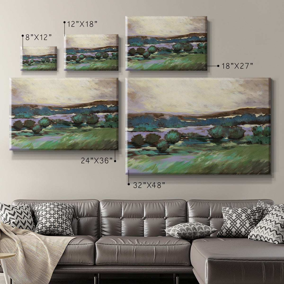 Sunny Desert Floor Premium Gallery Wrapped Canvas - Ready to Hang