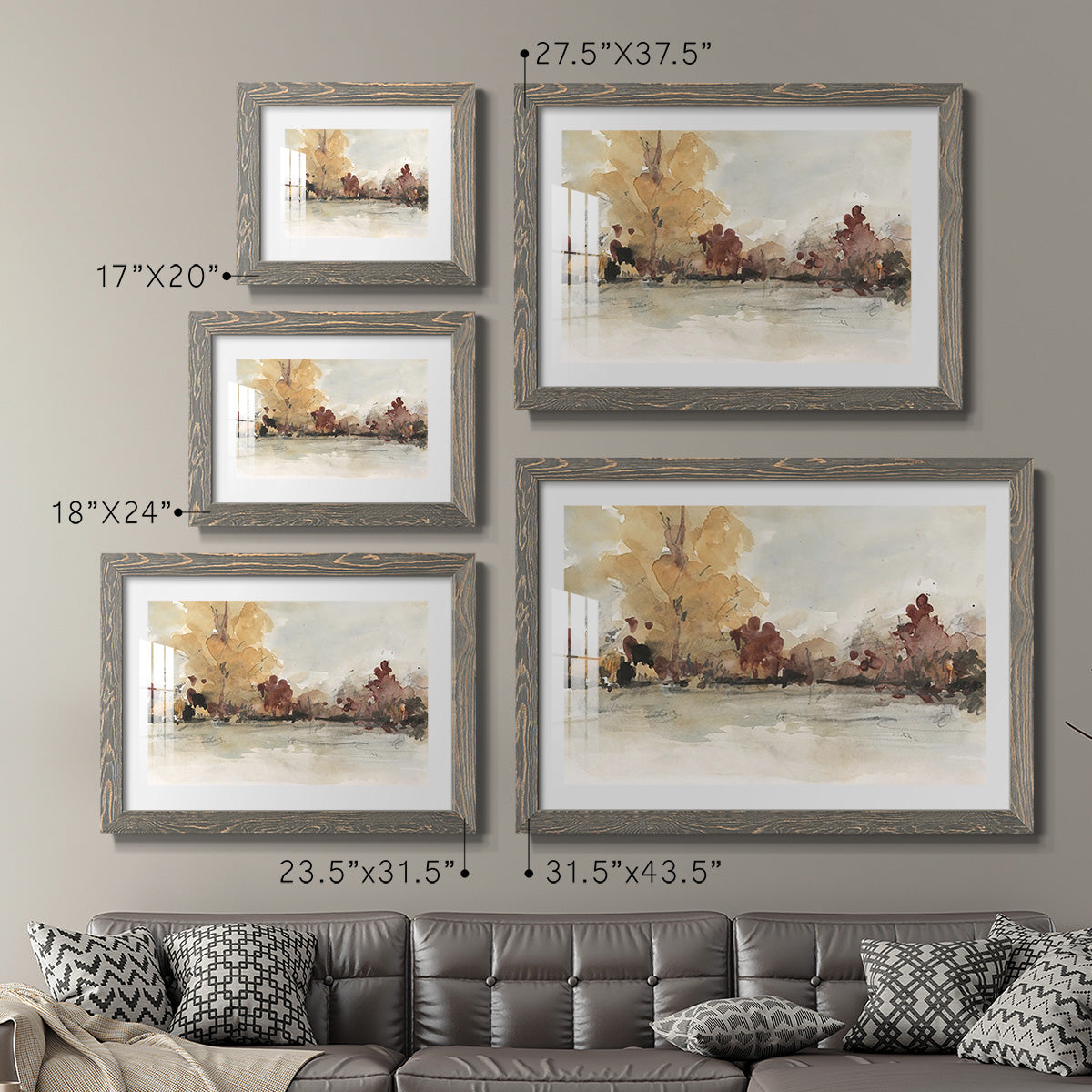 The Autumn View I - Barnwood Framed Art Print