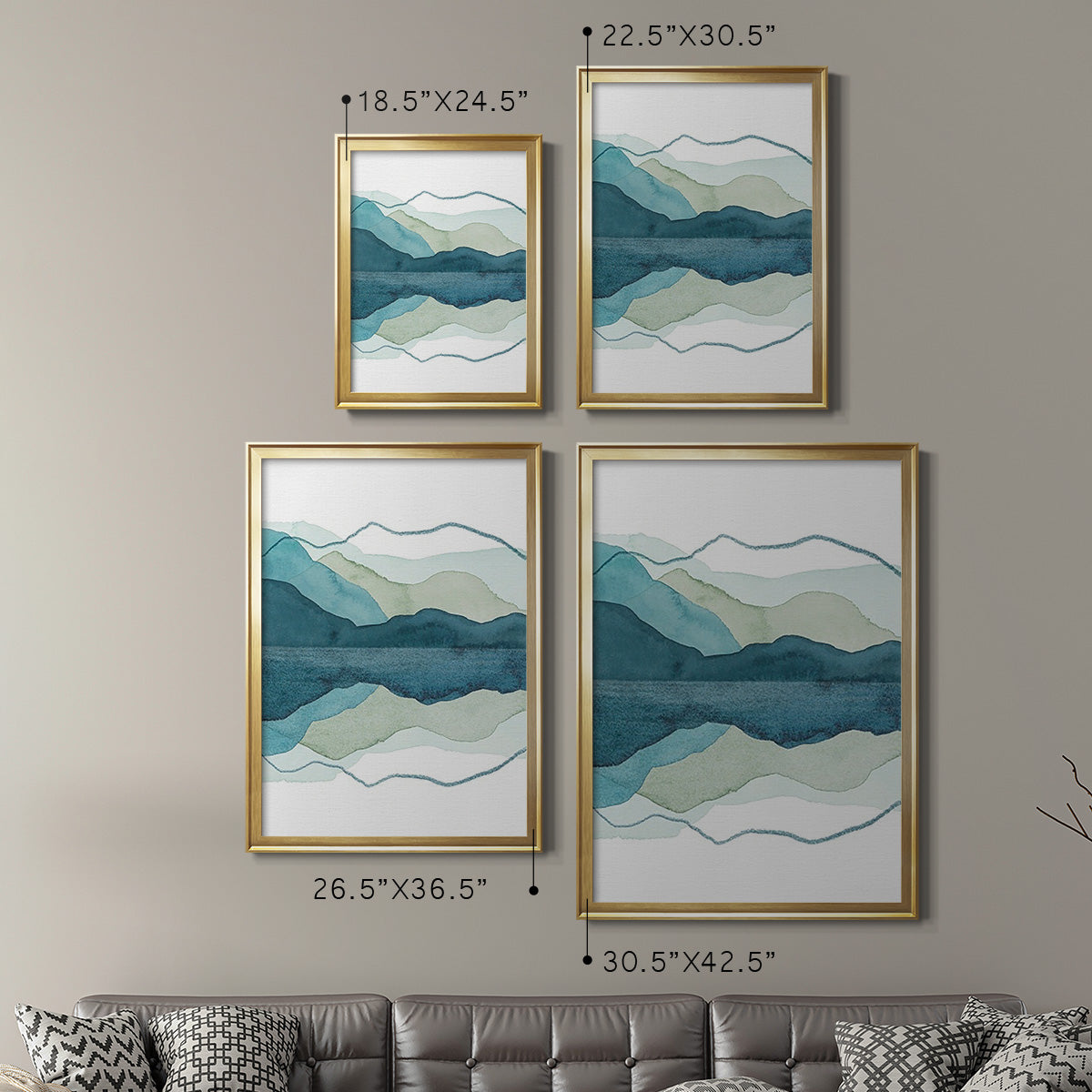 Icicle Range I - Modern Framed Canvas Print