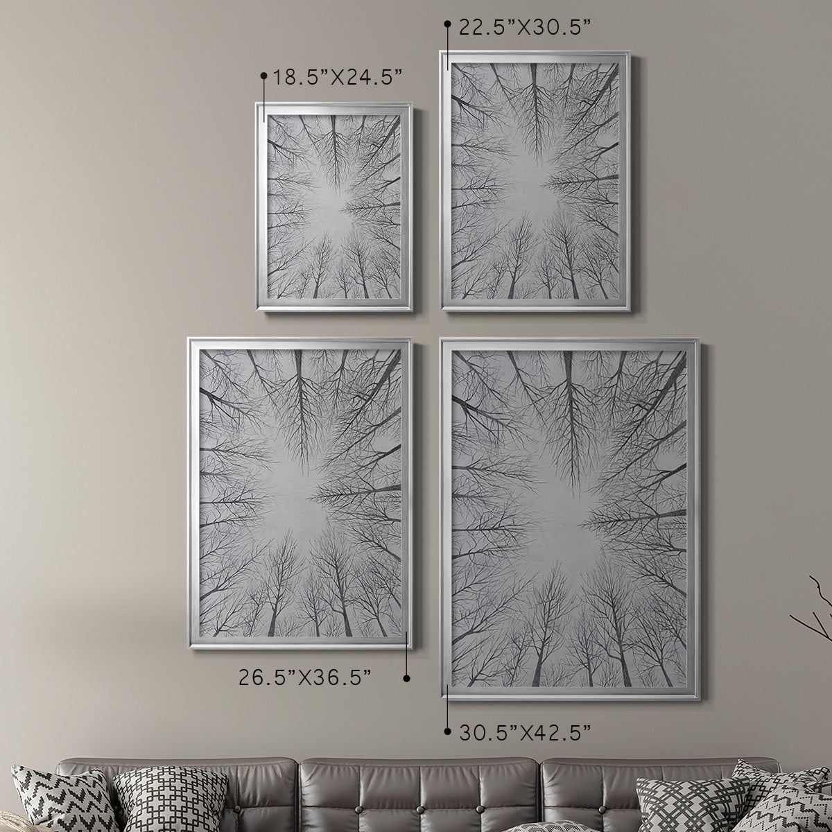 Deciduous Canopy I - Modern Framed Canvas Print