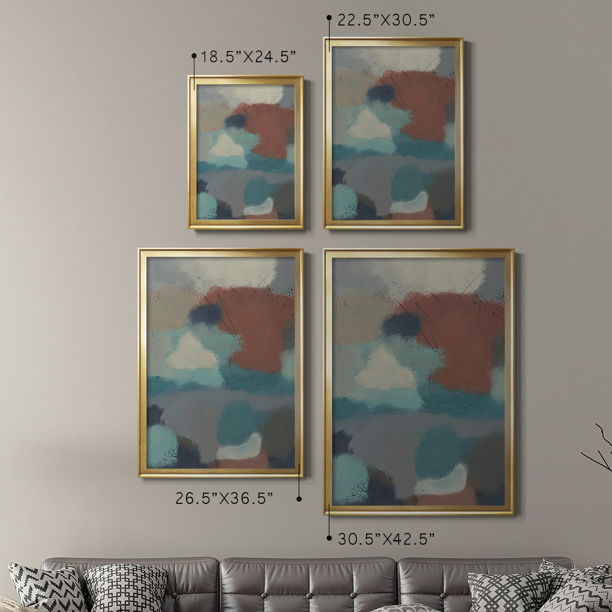 Floating By I - Modern Framed Canvas Print