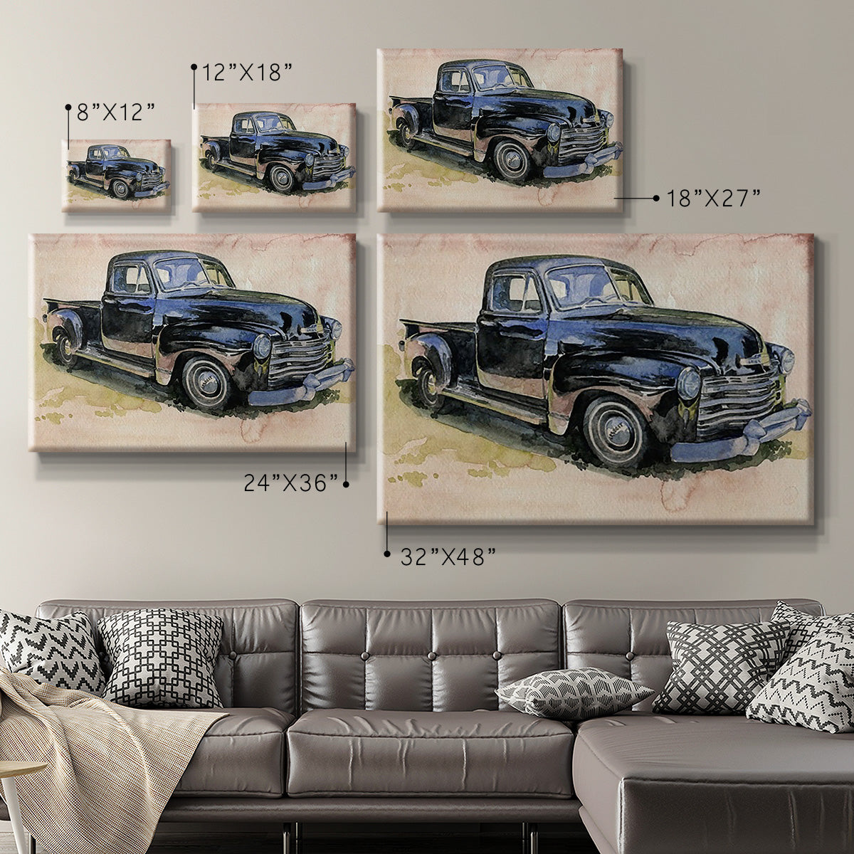 Antique Pickup II Premium Gallery Wrapped Canvas - Ready to Hang