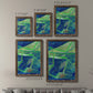 Geometric in Cool I - Premium Framed Canvas 2 Piece Set - Ready to Hang