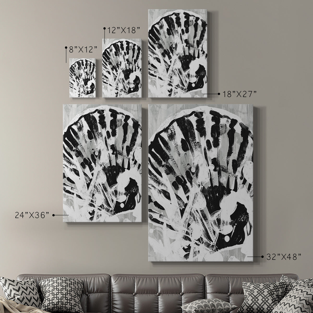 Ocean Inkblot II - Canvas Art Print