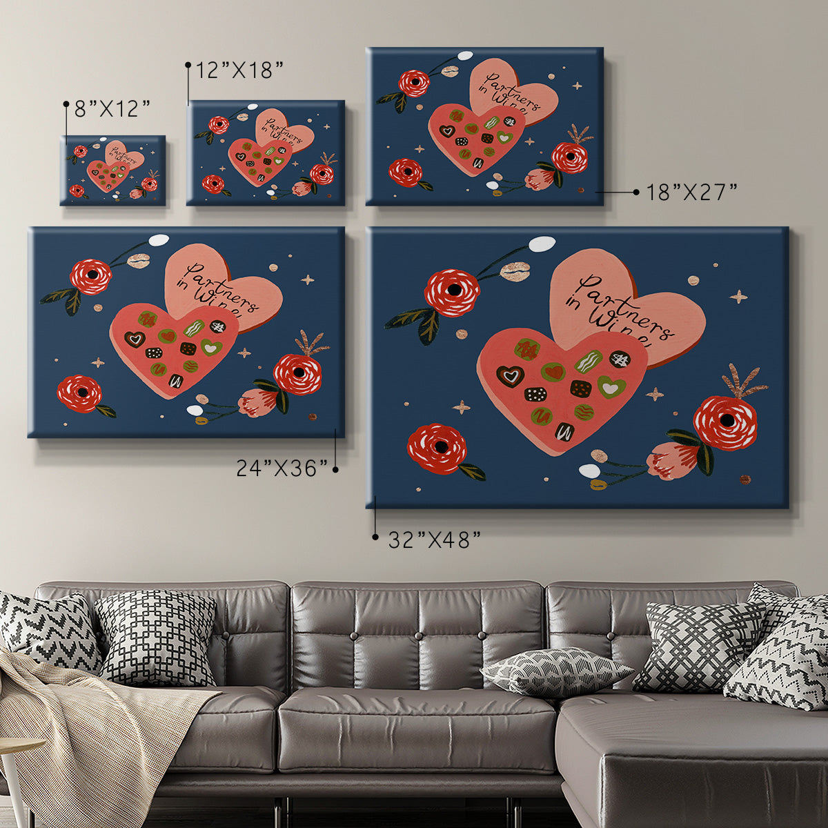 Happy Galentine I Premium Gallery Wrapped Canvas - Ready to Hang