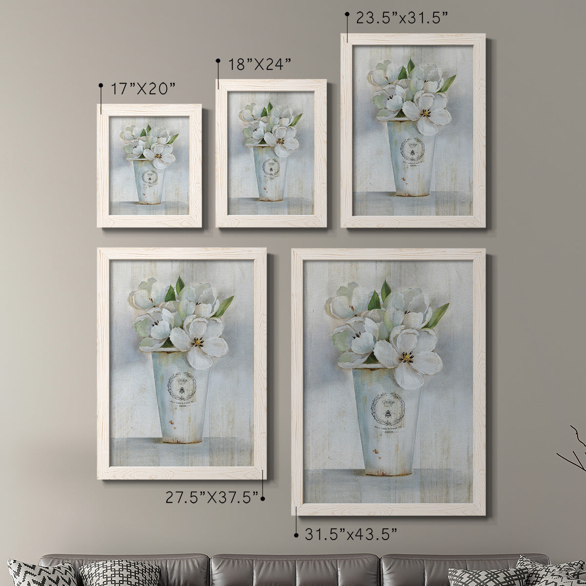 Fleuriste Francais I - Premium Framed Canvas 2 Piece Set - Ready to Hang