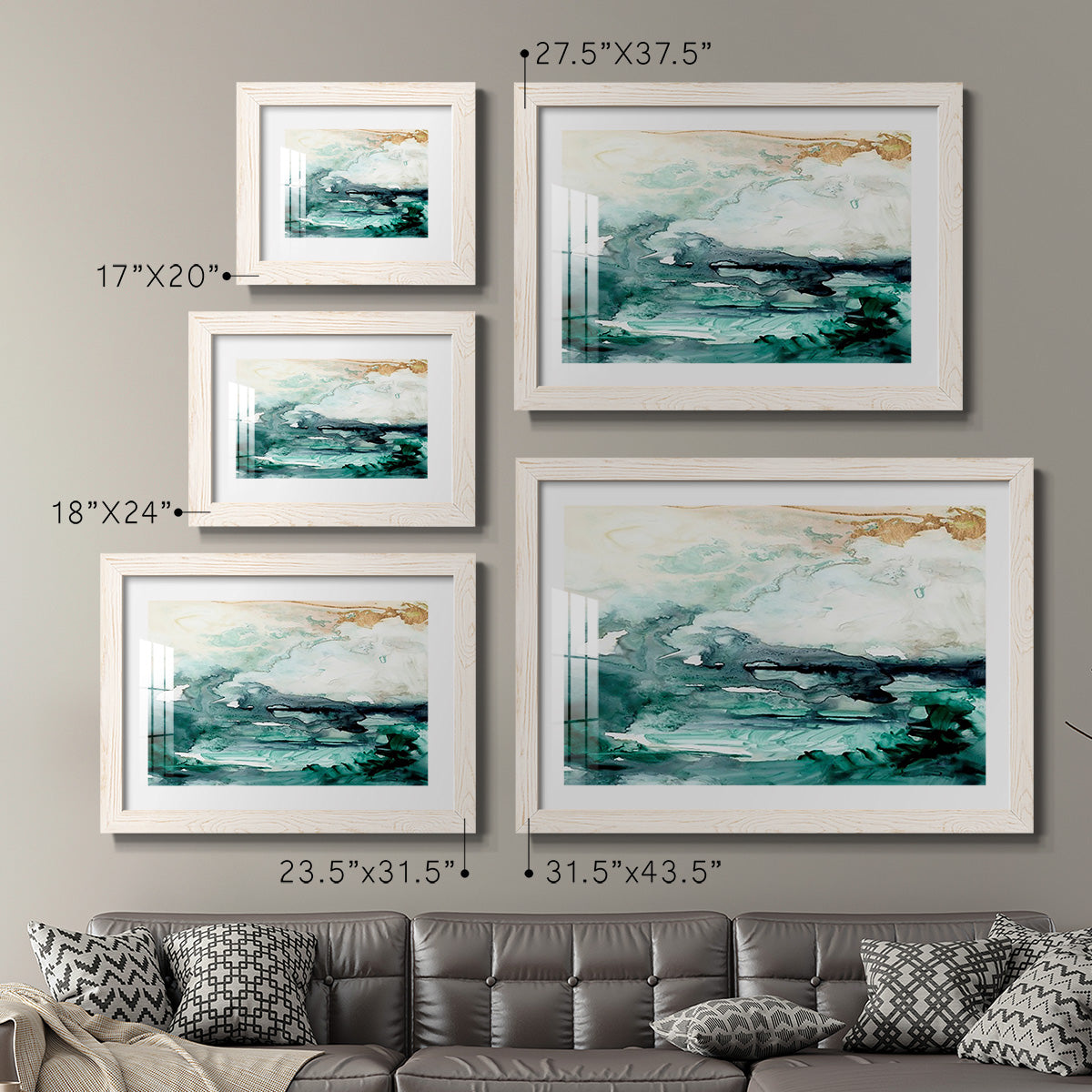 Sea Foam Flow I - Barnwood Framed Art Print