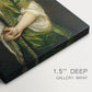 Close-up of a gallery-wrapped canvas corner showing a classic image with balanced light, highlighting texture and print detail.