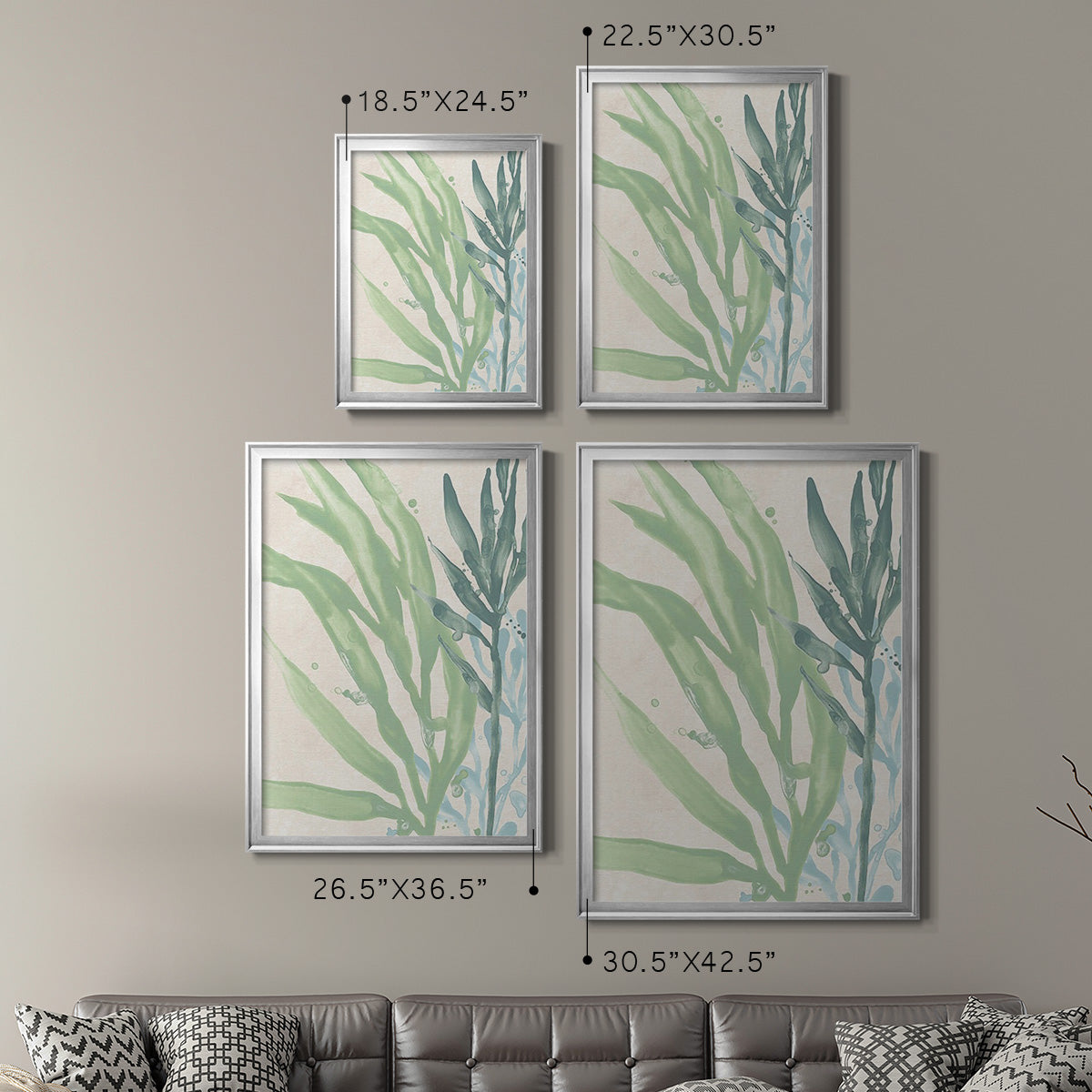 Swaying Seagrass IV - Modern Framed Canvas Print