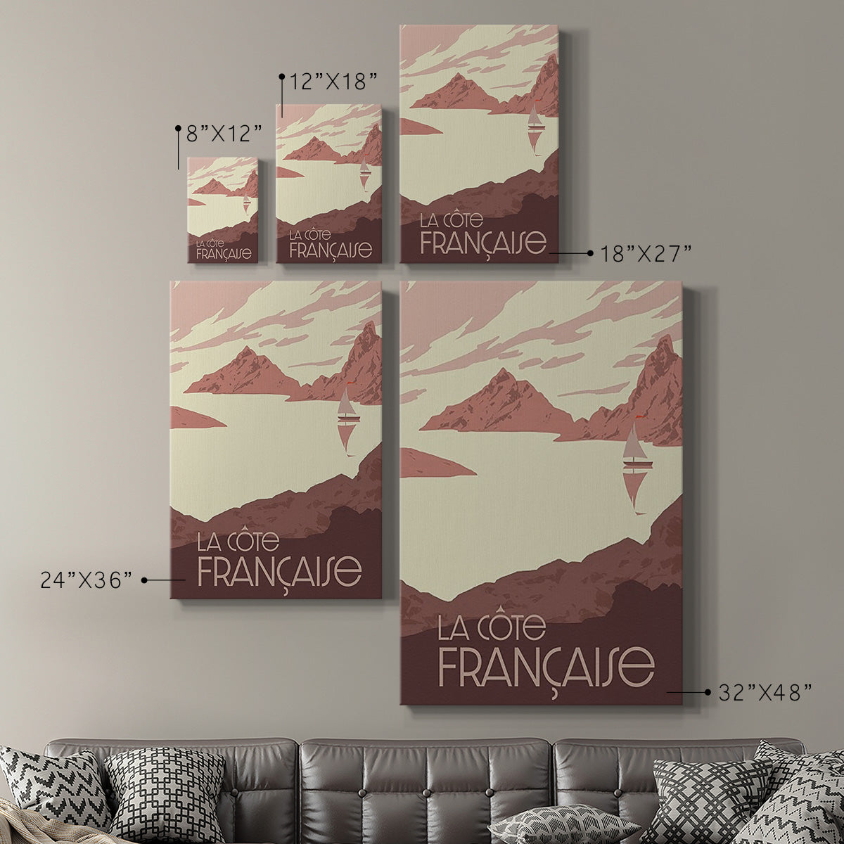 French Coast II - Canvas Art Print