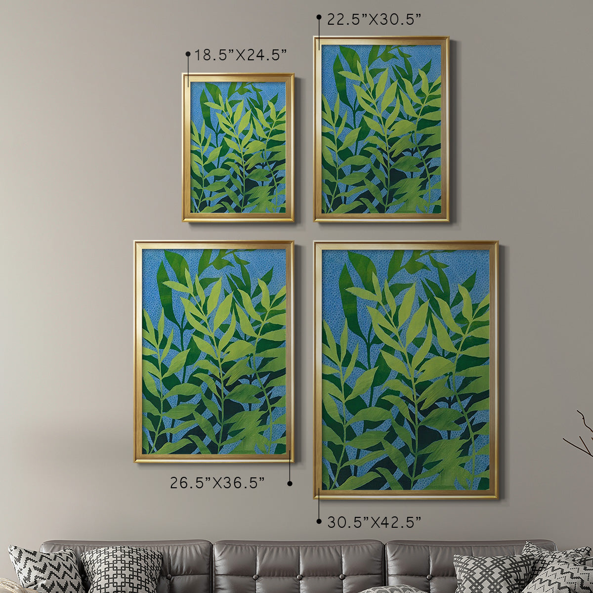 Ocean Vines II - Modern Framed Canvas Print