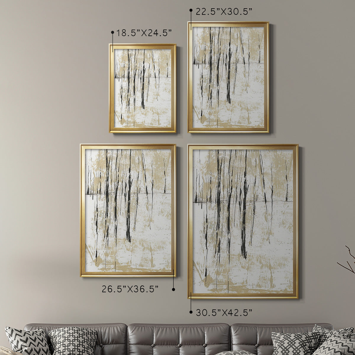 Gilded Forest II - Modern Framed Canvas Print