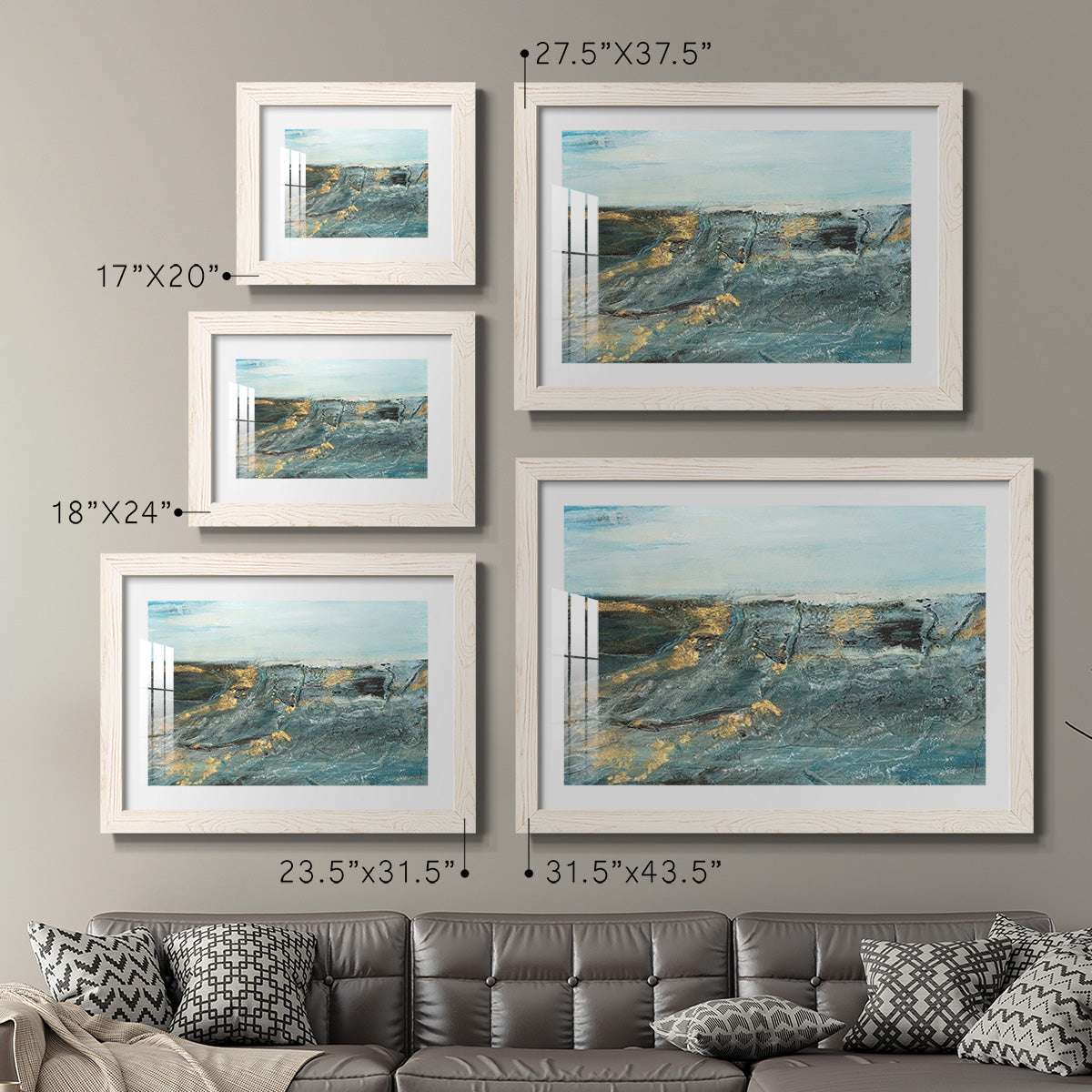 Flow of Love in Ocean I - Barnwood Framed Art Print