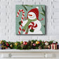 Peppermint Snowman II-Premium Gallery Wrapped Canvas - Ready to Hang