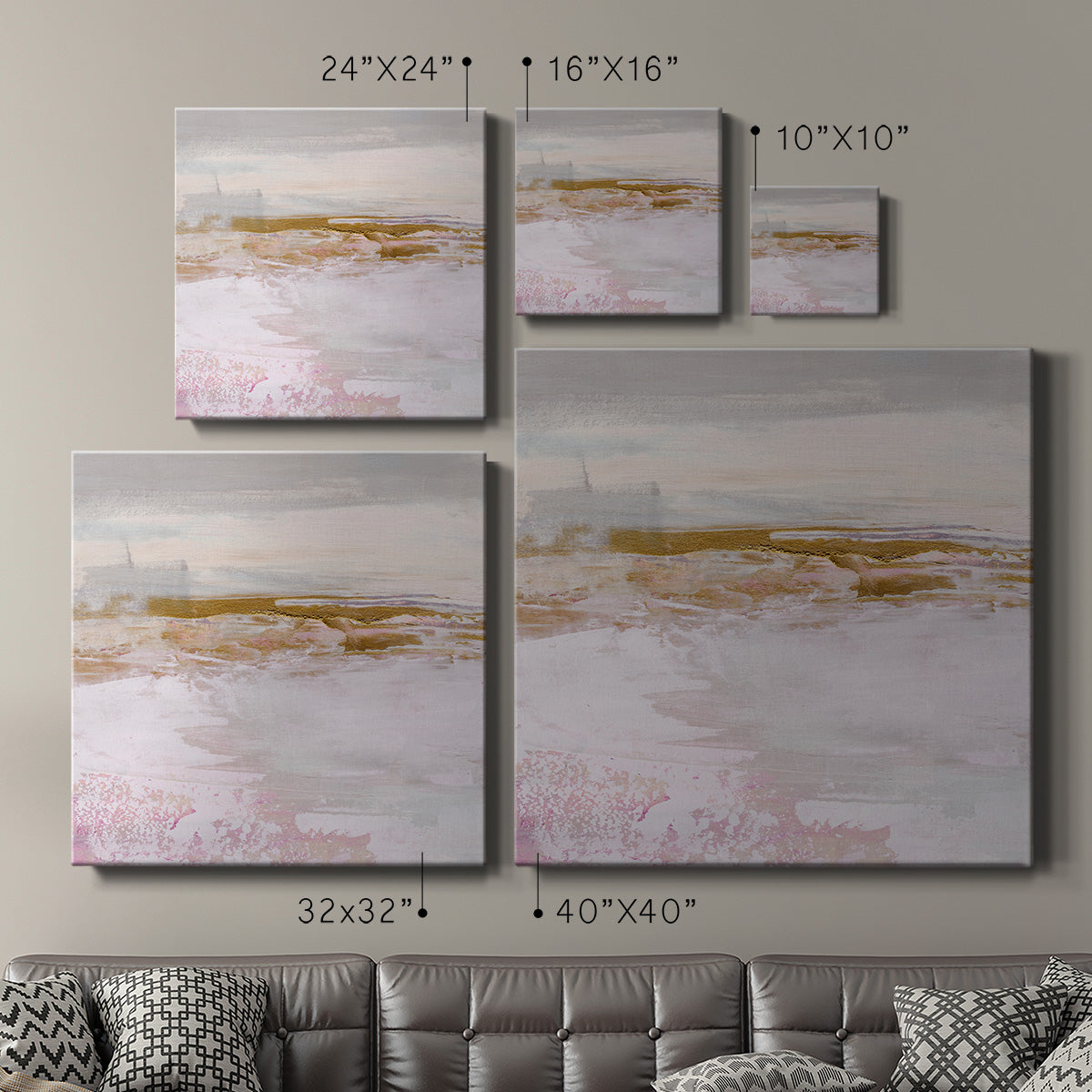 Magenta Skyline I-Premium Gallery Wrapped Canvas - Ready to Hang