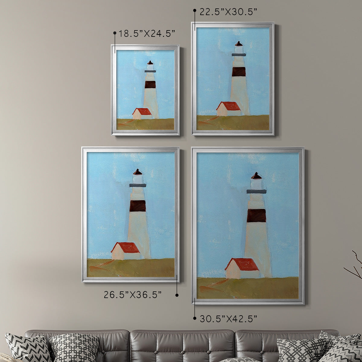 Lookout Point II - Modern Framed Canvas Print