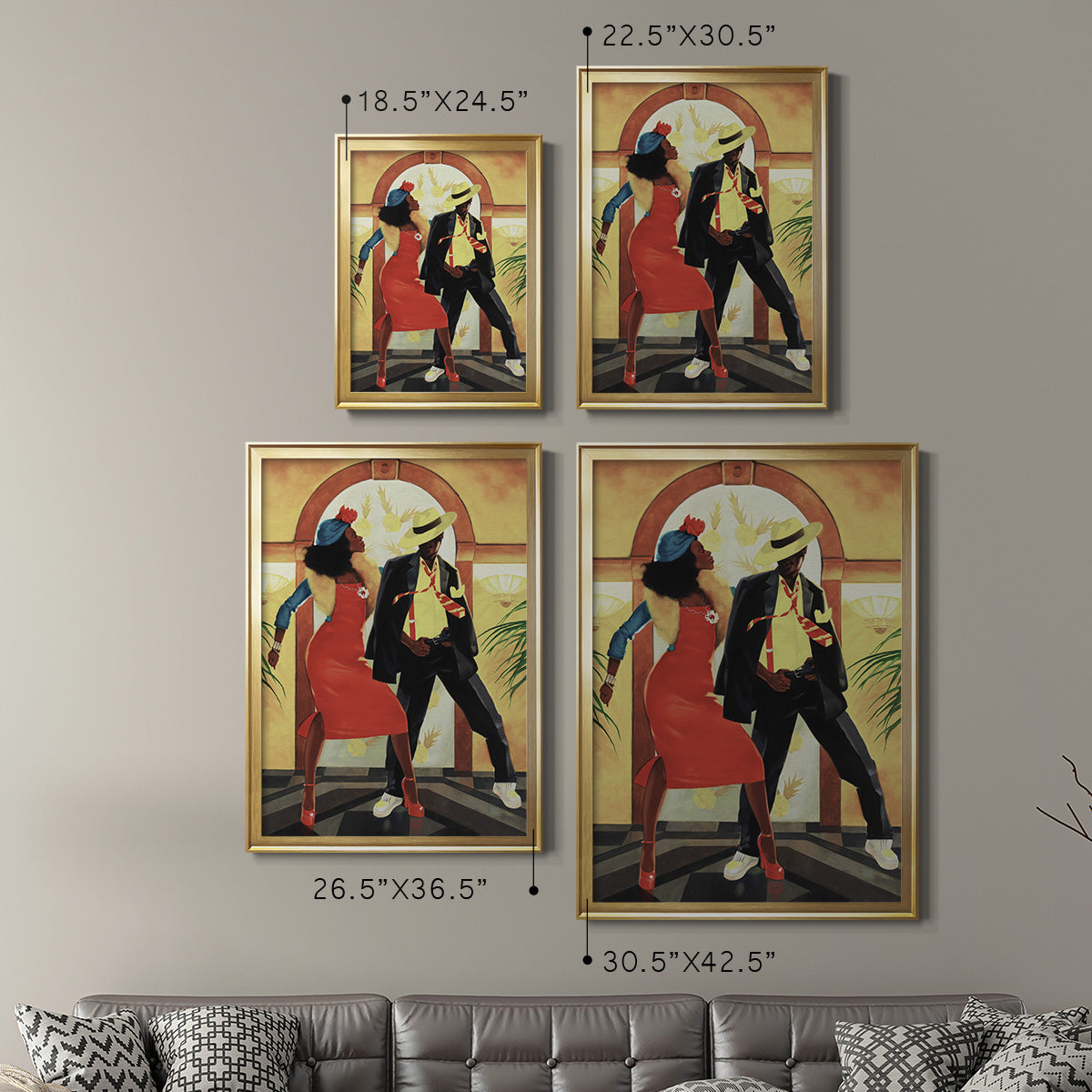 Night Out I - Modern Framed Canvas Print