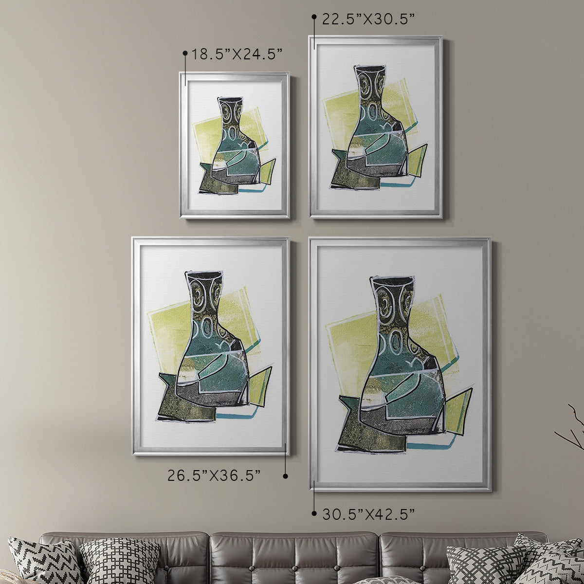 Jubilee Jugs I - Modern Framed Canvas Print