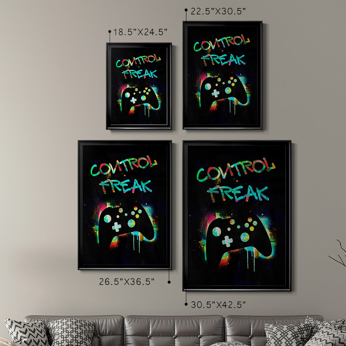 Gamer Tag I - Modern Framed Canvas Print