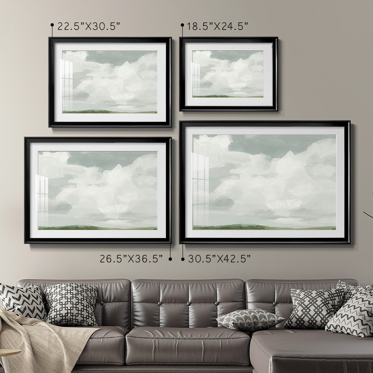 Gray Stone Sky I - Modern Framed Art Print