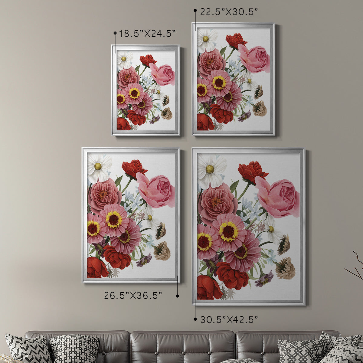 Modern Arrangement I - Modern Framed Canvas Print