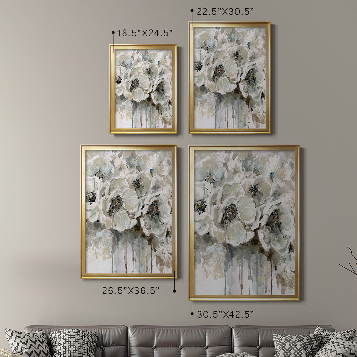Soft Fragrance I - Modern Framed Canvas Print