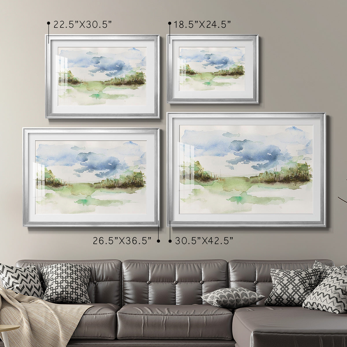 Brush Thickets I - Modern Framed Art Print