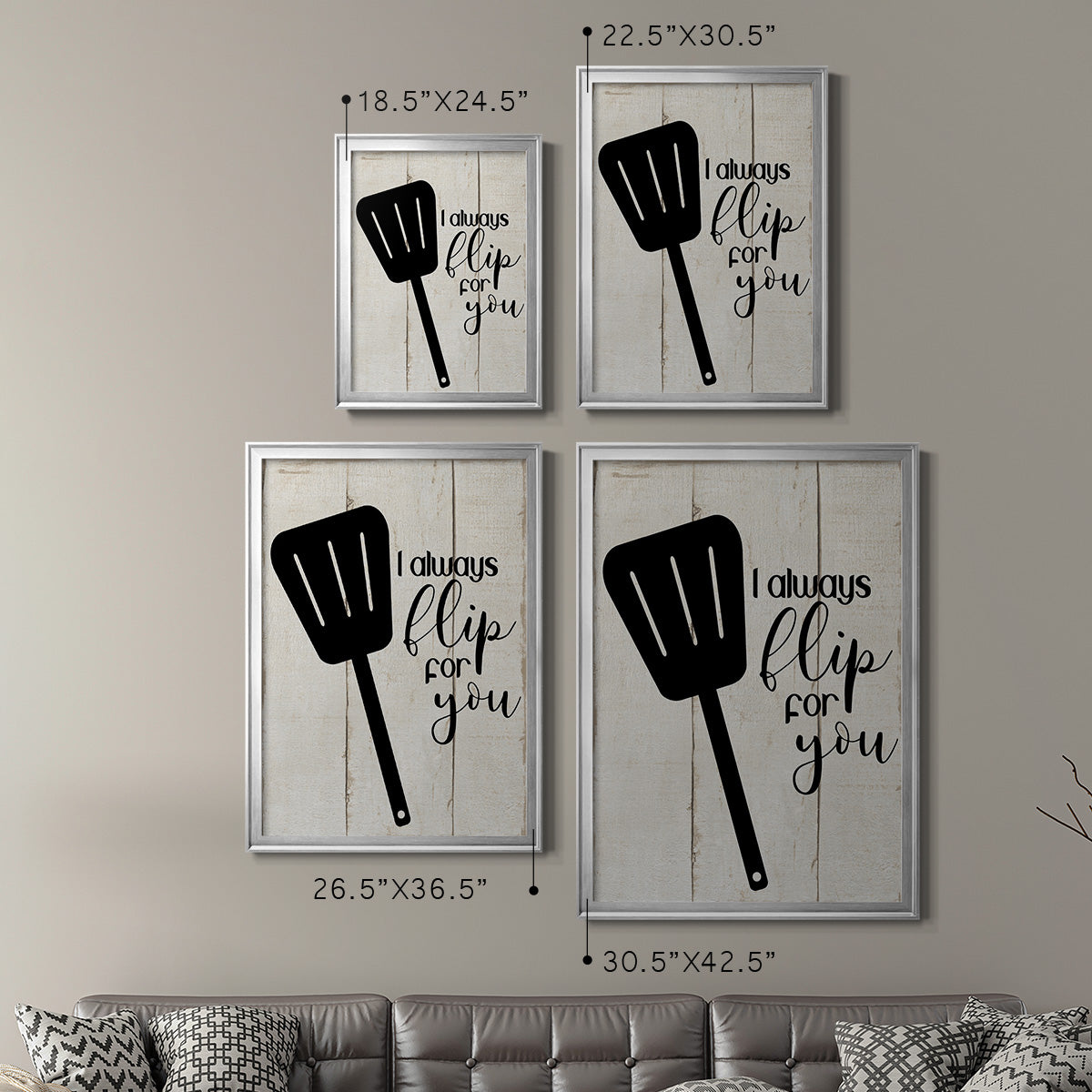 Flip For You - Modern Framed Canvas Print