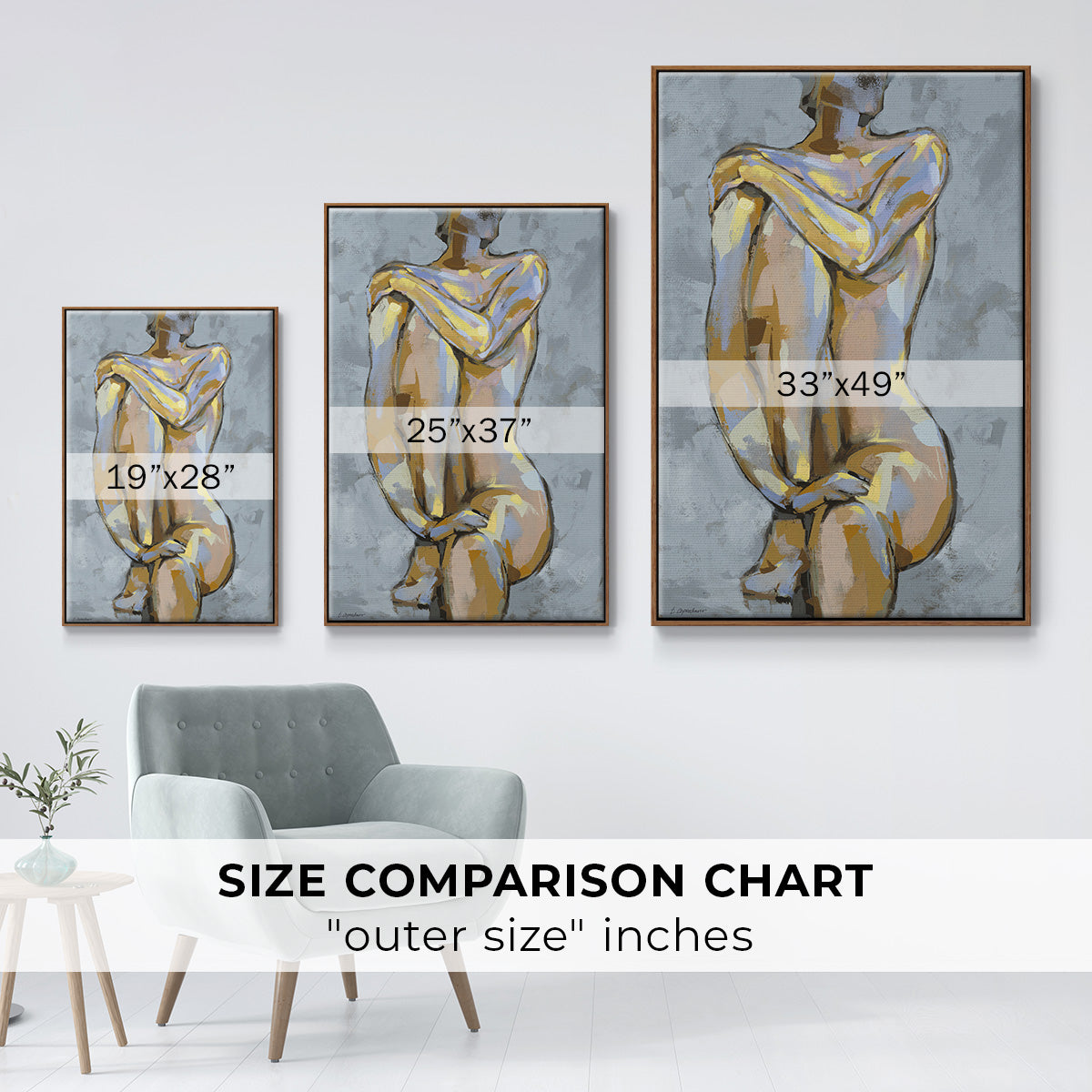 Grey Maiden I - Framed Premium Gallery Wrapped Canvas L Frame - Ready to Hang