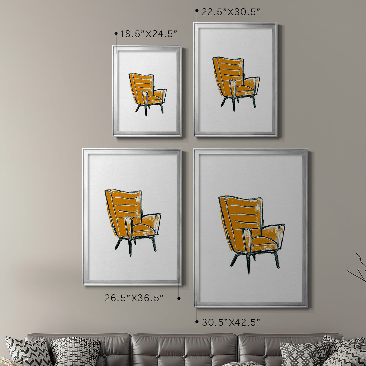 Take a Seat III - Modern Framed Canvas Print