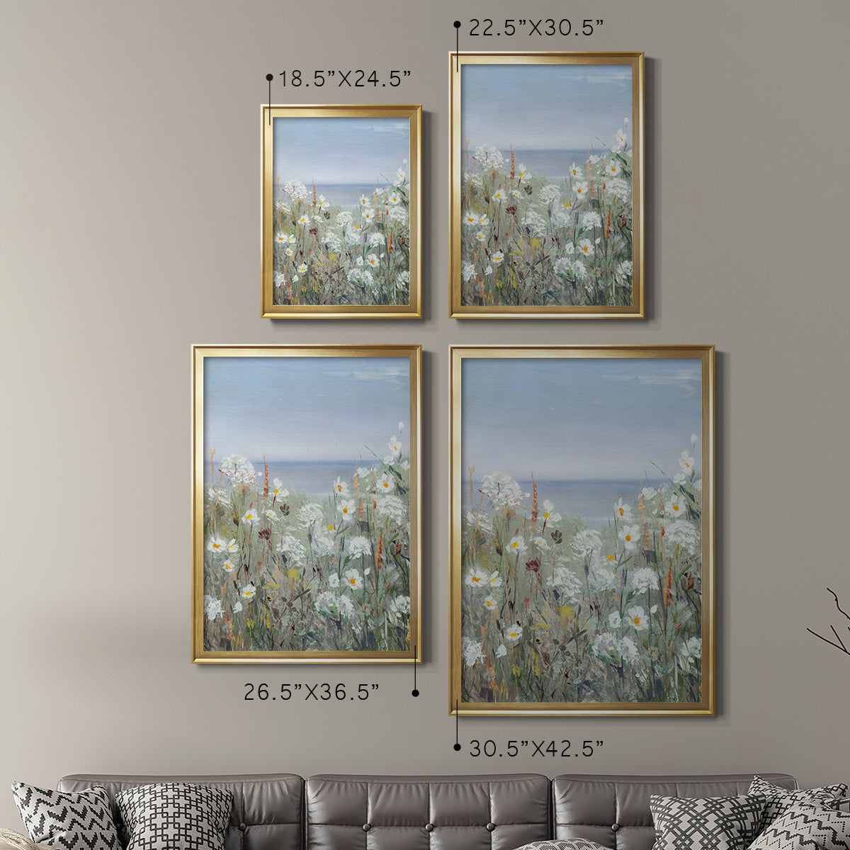 Wild Sea Breeze II - Modern Framed Canvas Print