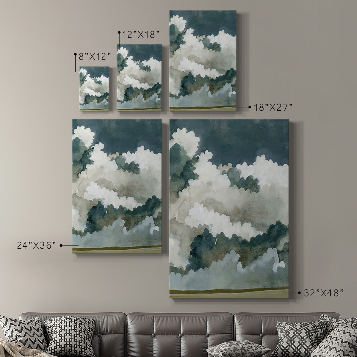 Vast Neutral Sky II Premium Gallery Wrapped Canvas - Ready to Hang