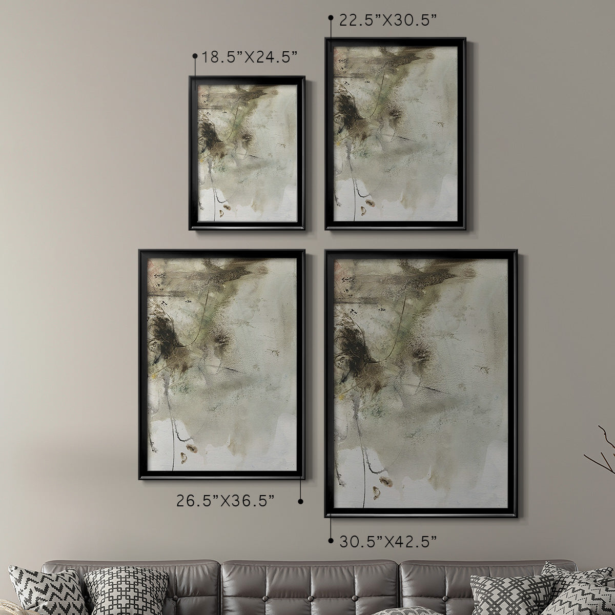 Soft Inspiration IV - Modern Framed Canvas Print