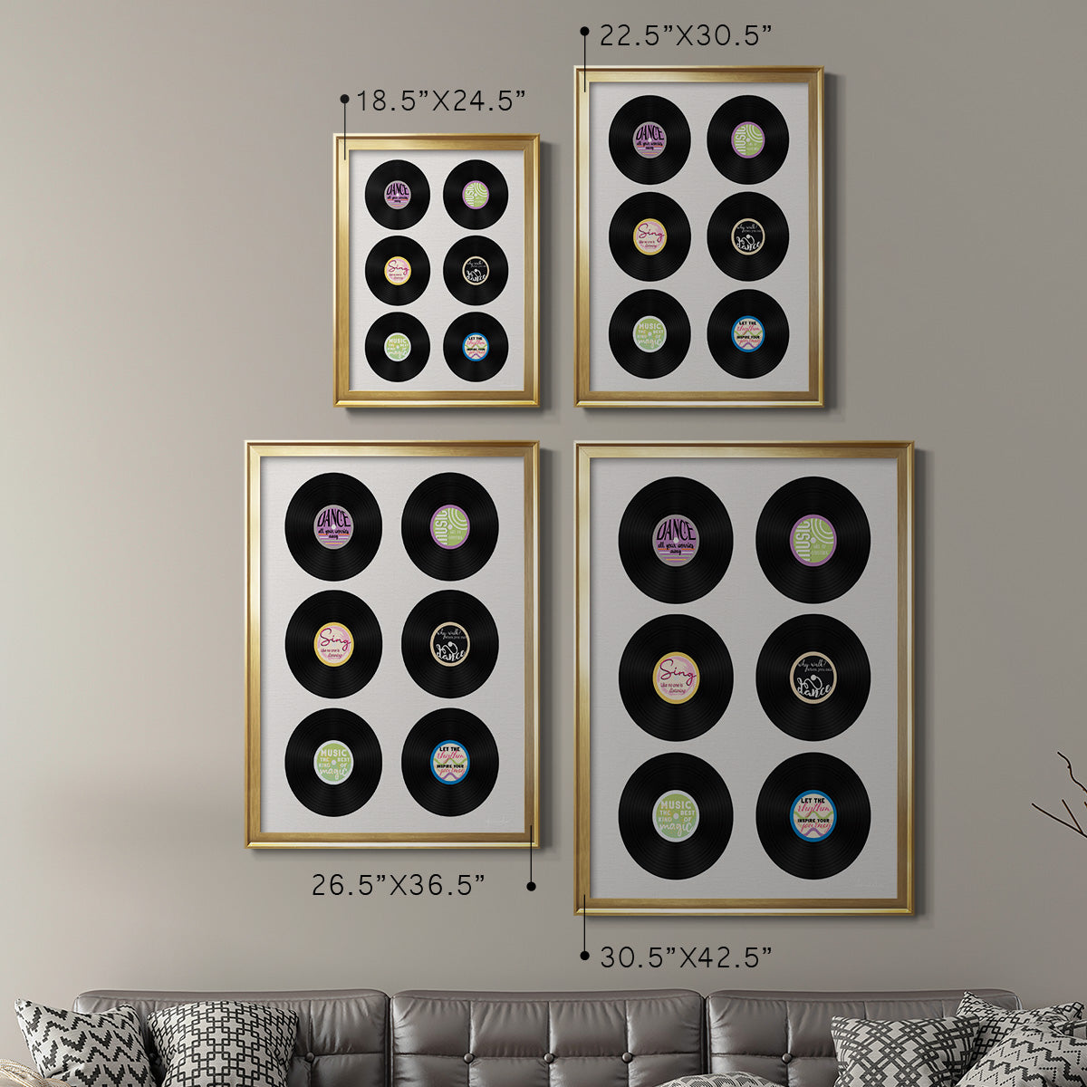 Vinyl Inspiration - Modern Framed Canvas Print