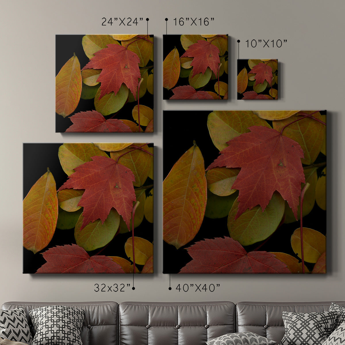 Small Vivid Leaves III (ST) - Canvas Art Print