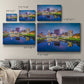 Columbus, Ohio at Night - Canvas Art Print