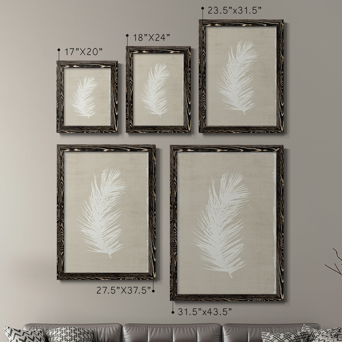 Palm Oasis I   - Premium Framed Canvas 2 Piece Set - Ready to Hang