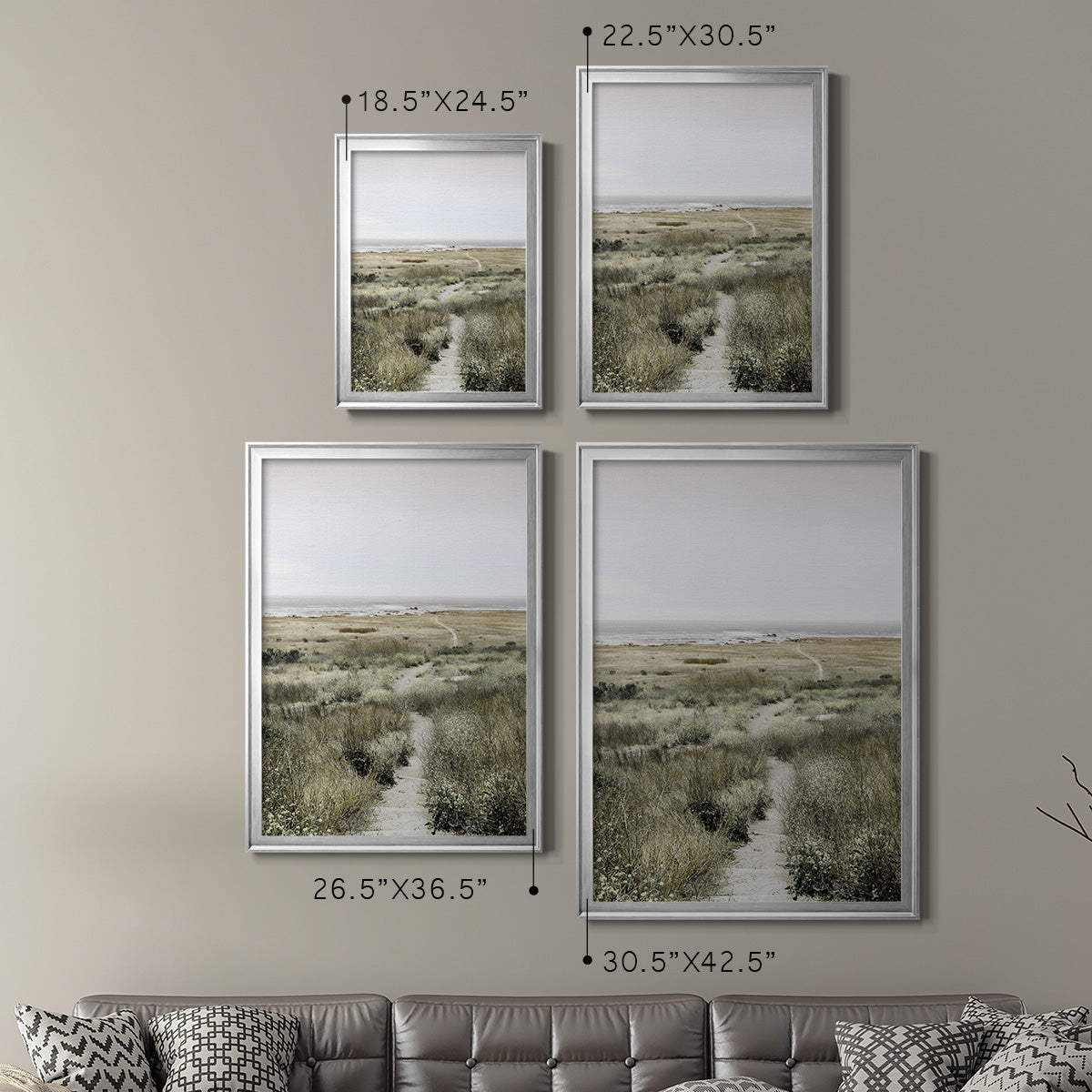 Footpath to Paradise - Modern Framed Canvas Print