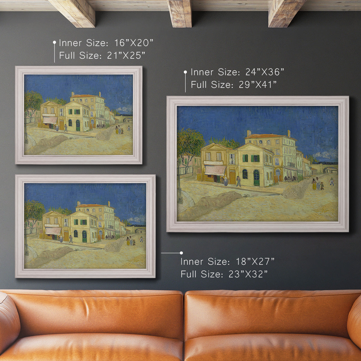 The Yellow House - Ornate Framed Canvas Print