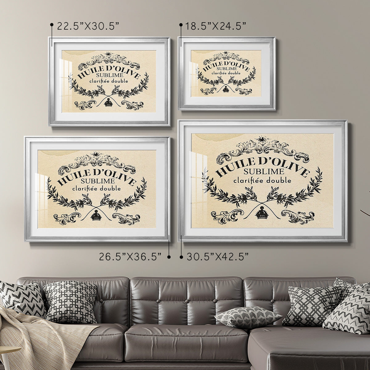 Antique French Label IV - Modern Framed Art Print