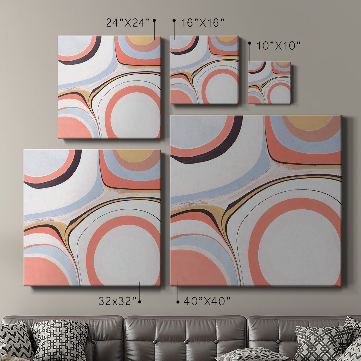 Fluid Rings I - Canvas Art Print